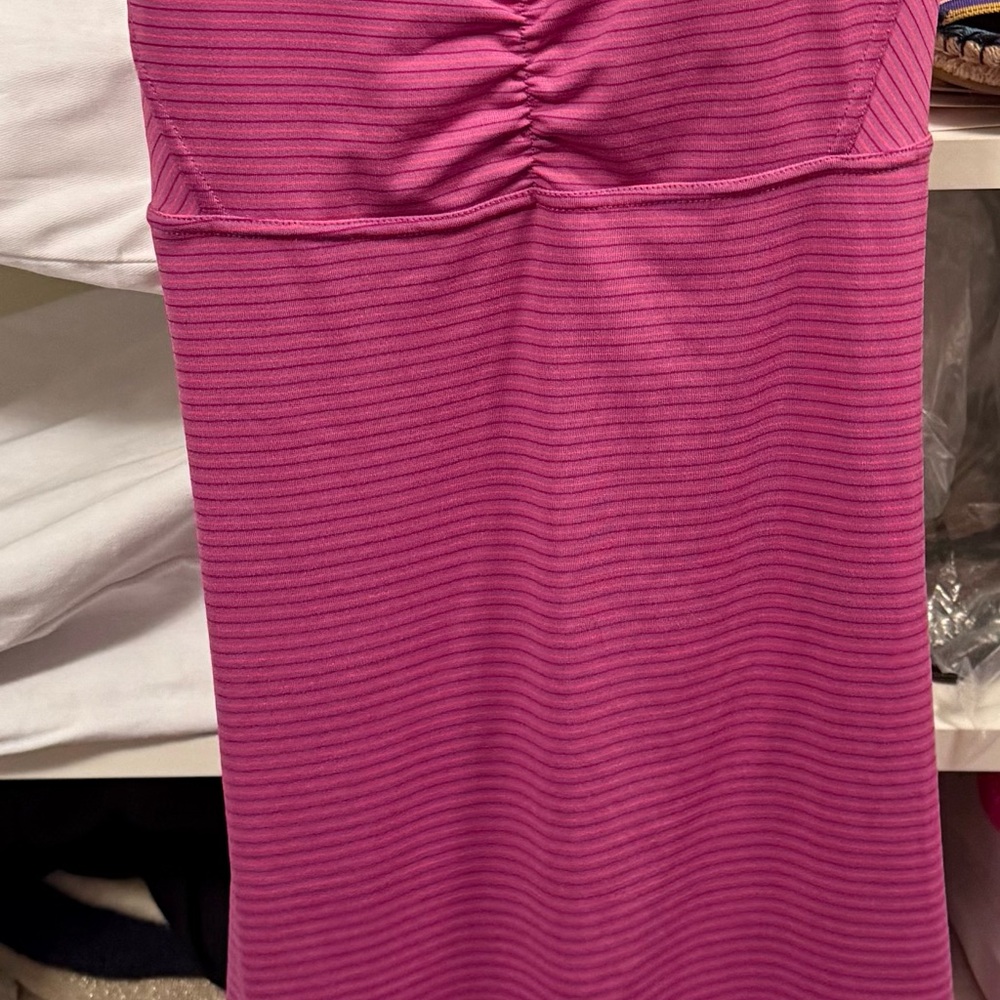 Prana Pink Striped Midi Dress